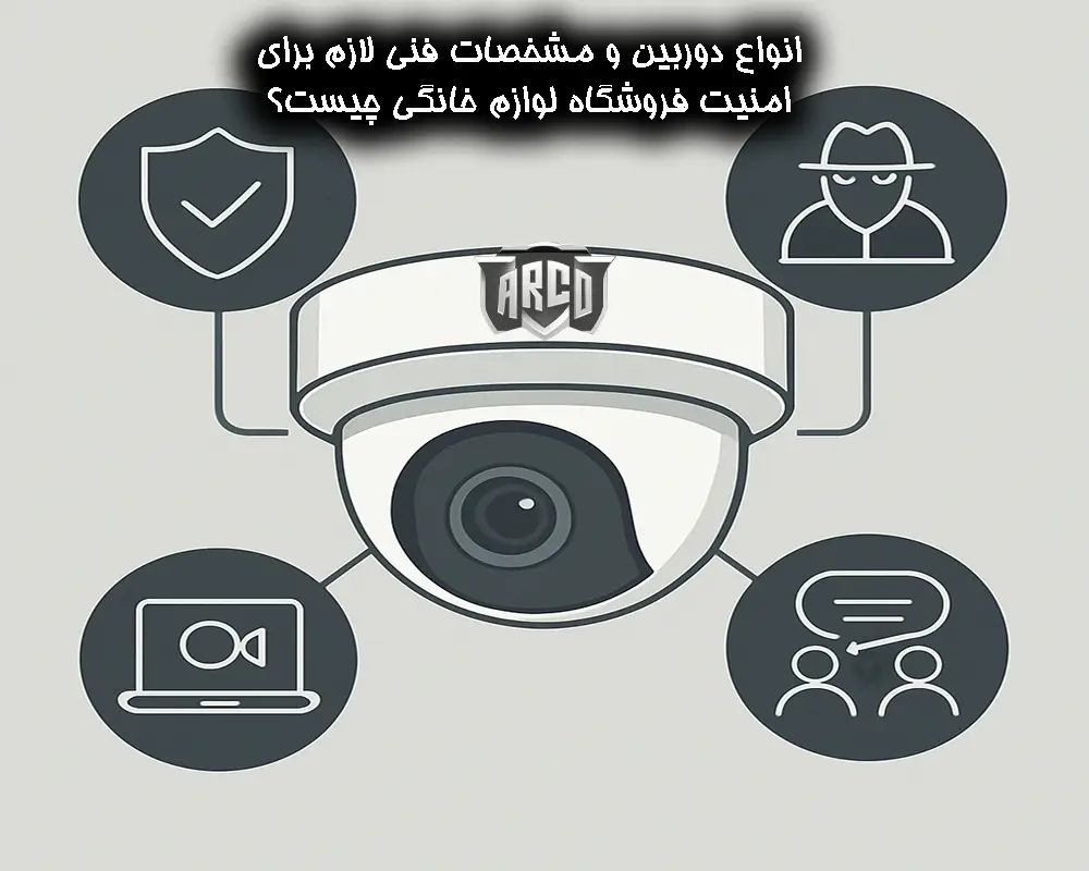 انواع دوربین و مشخصات فنی لازم برای امنیت فروشگاه لوازم خانگی