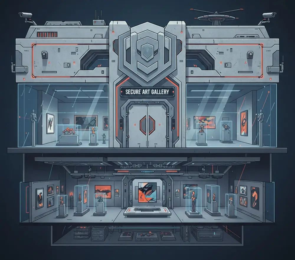 طراحی فیزیکی و معماری امن برای امنیت گالری های هنری